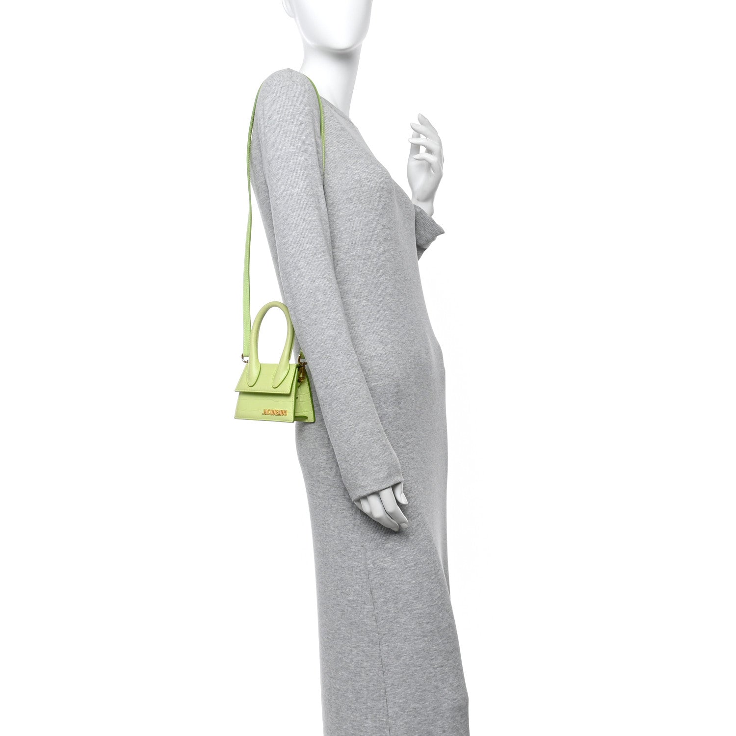 Calfskin Crocodile Embossed Le Chiquito Light Green