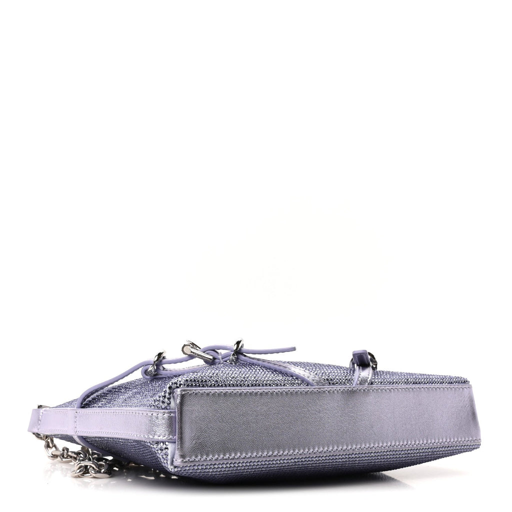Satin Strass Mini Voyou Boyfriend Party Bag Lavender