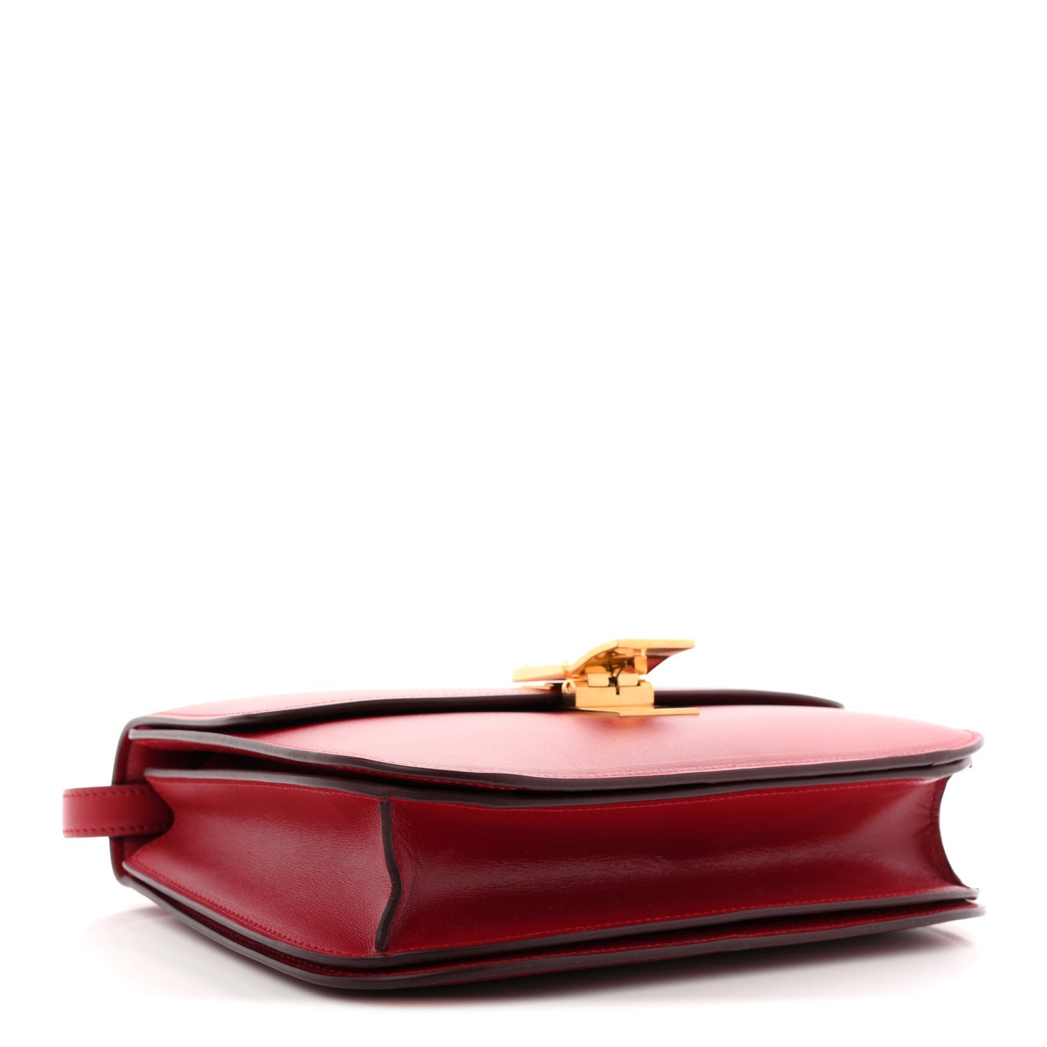 Box Calfskin Medium Classic Box Flap Bag Red