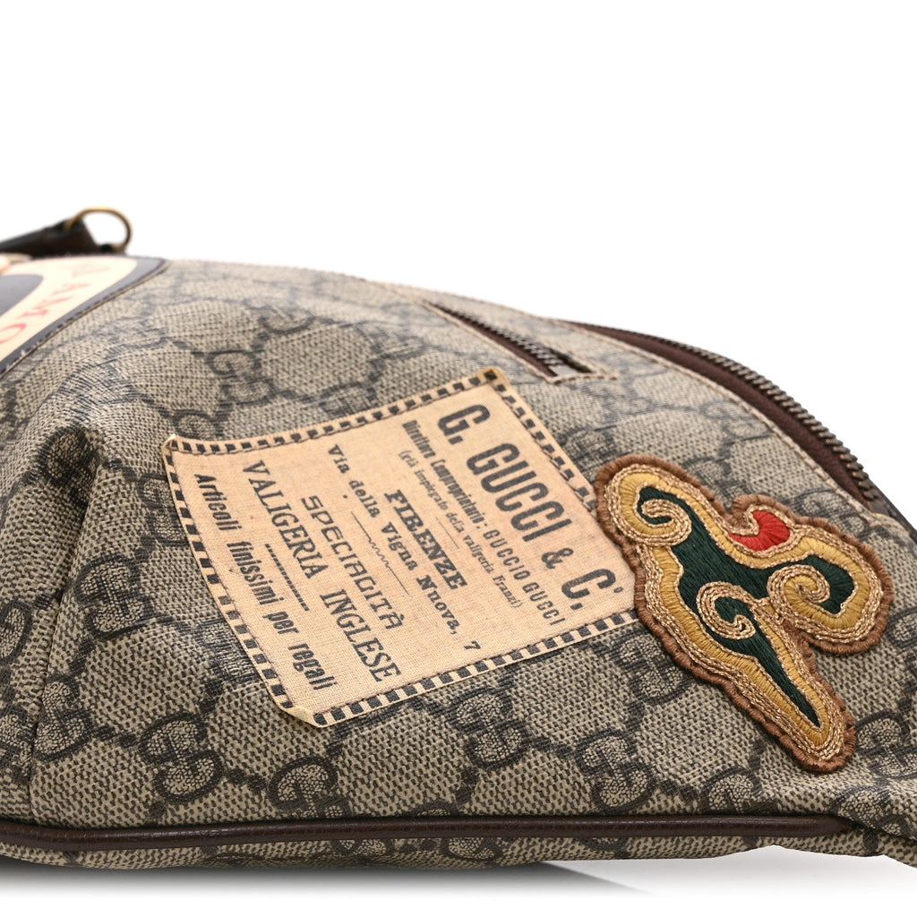 GG Supreme Monogram Courrier Belt Bag  Beige New Acero