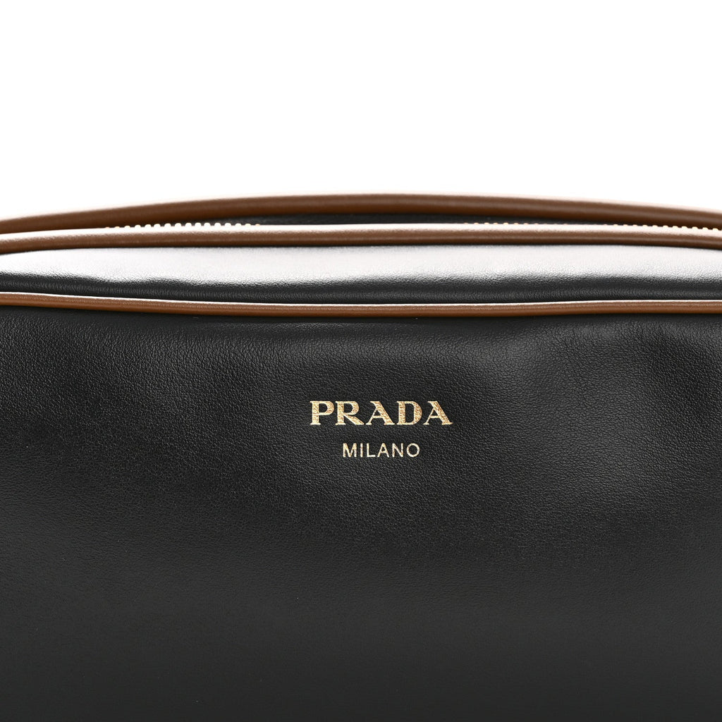 Soft Calfskin Swing Shoulder Bag Black Hazelnut
