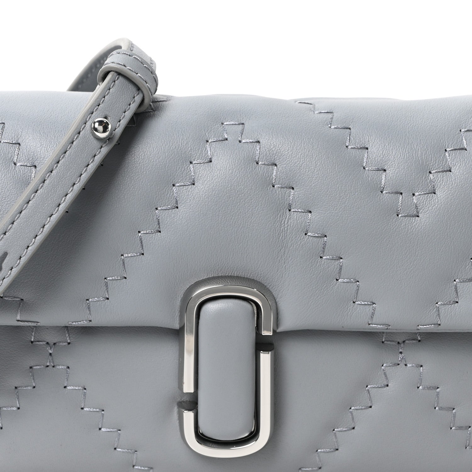 Calfskin Quilted The J Marc Shoulder Bag Wolf Grey