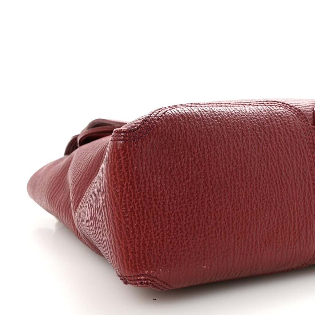 Textured Calfskin Medium Pashli Satchel Burgundy