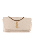 Lambskin Quilted Gaby Phone Holder Crossbody Crema Soft