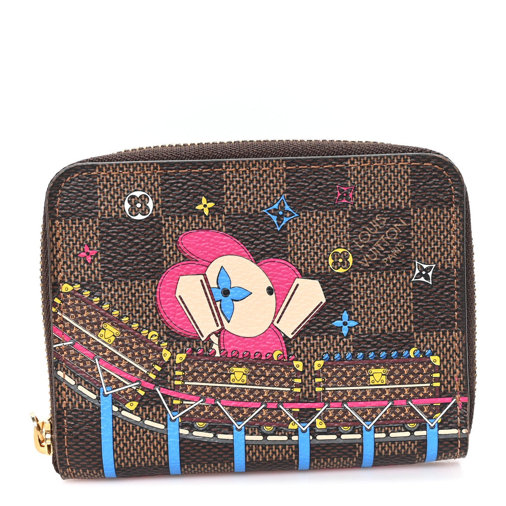Damier Ebene 2020 Christmas Animation Roller Coaster Zippy Coin Purse Pivoine