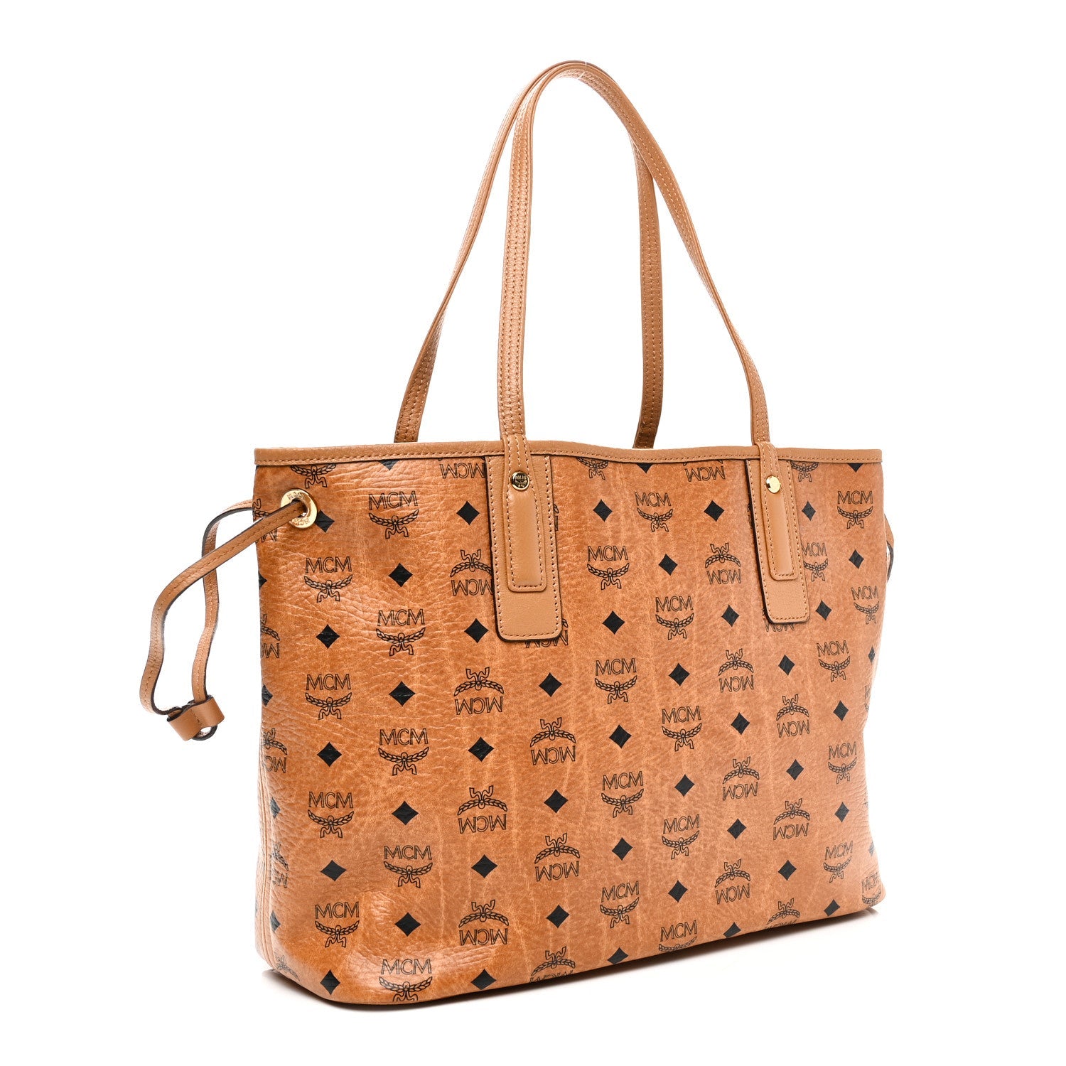 Visetos Medium Liz Reversible Shopper Tote Cognac