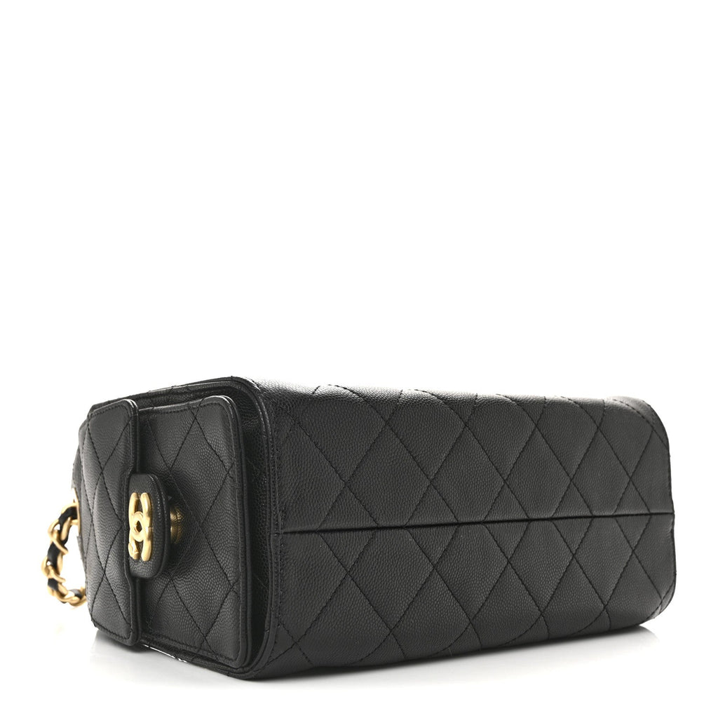 Caviar Quilted Mini Chanel 25 Handbag Black