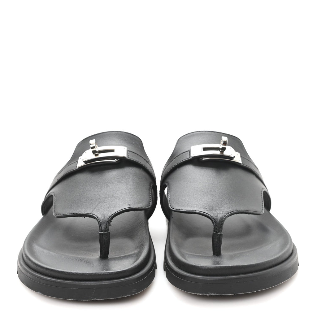 Calfskin Womens Empire Sandals 36 Black