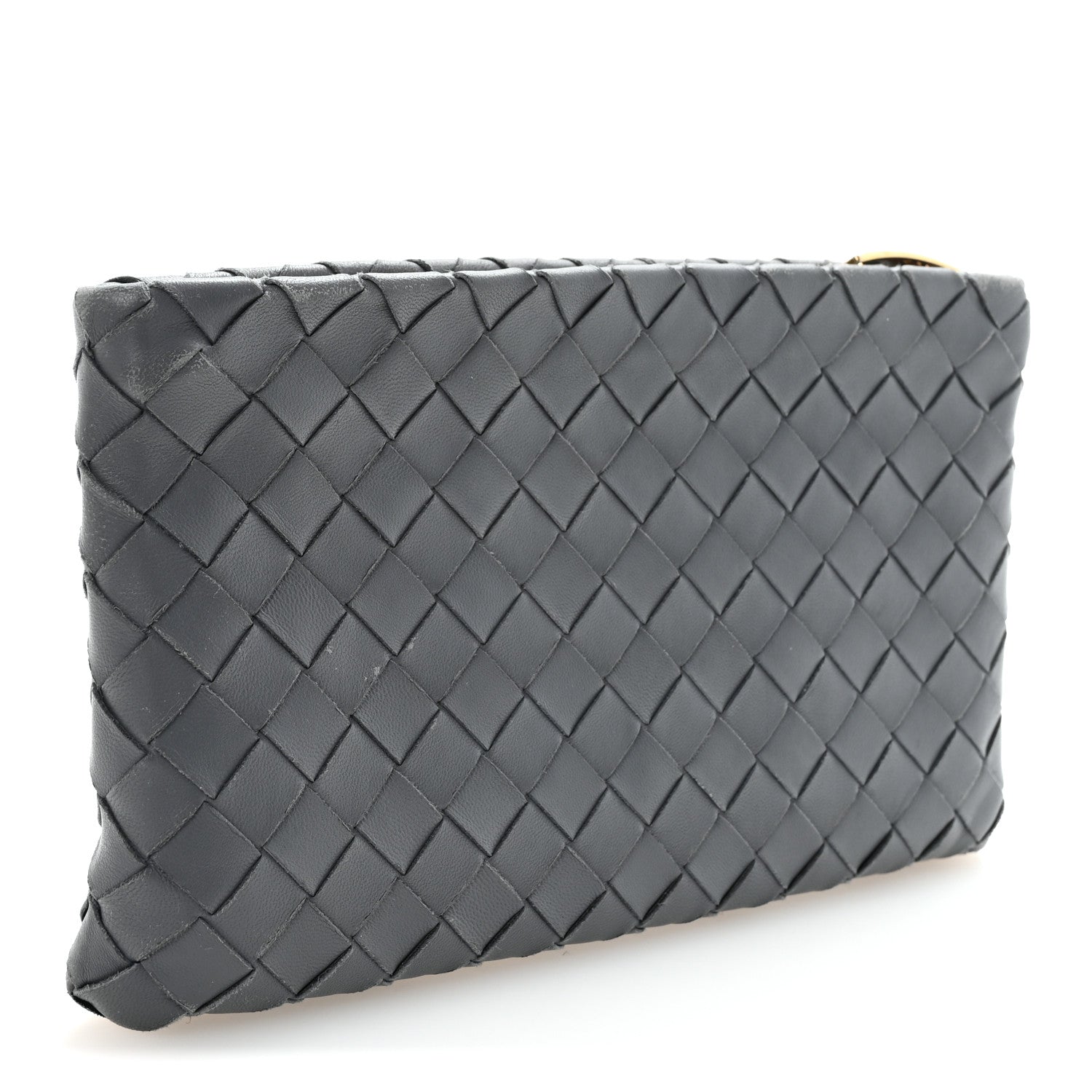 Nappa Intrecciato Small Zip Pouch Thunder
