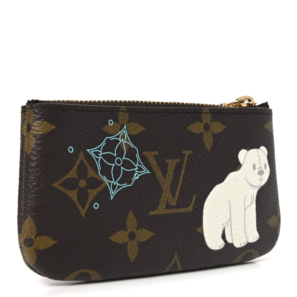 Monogram 2025 Christmas Animation Key Pouch Azur Frost