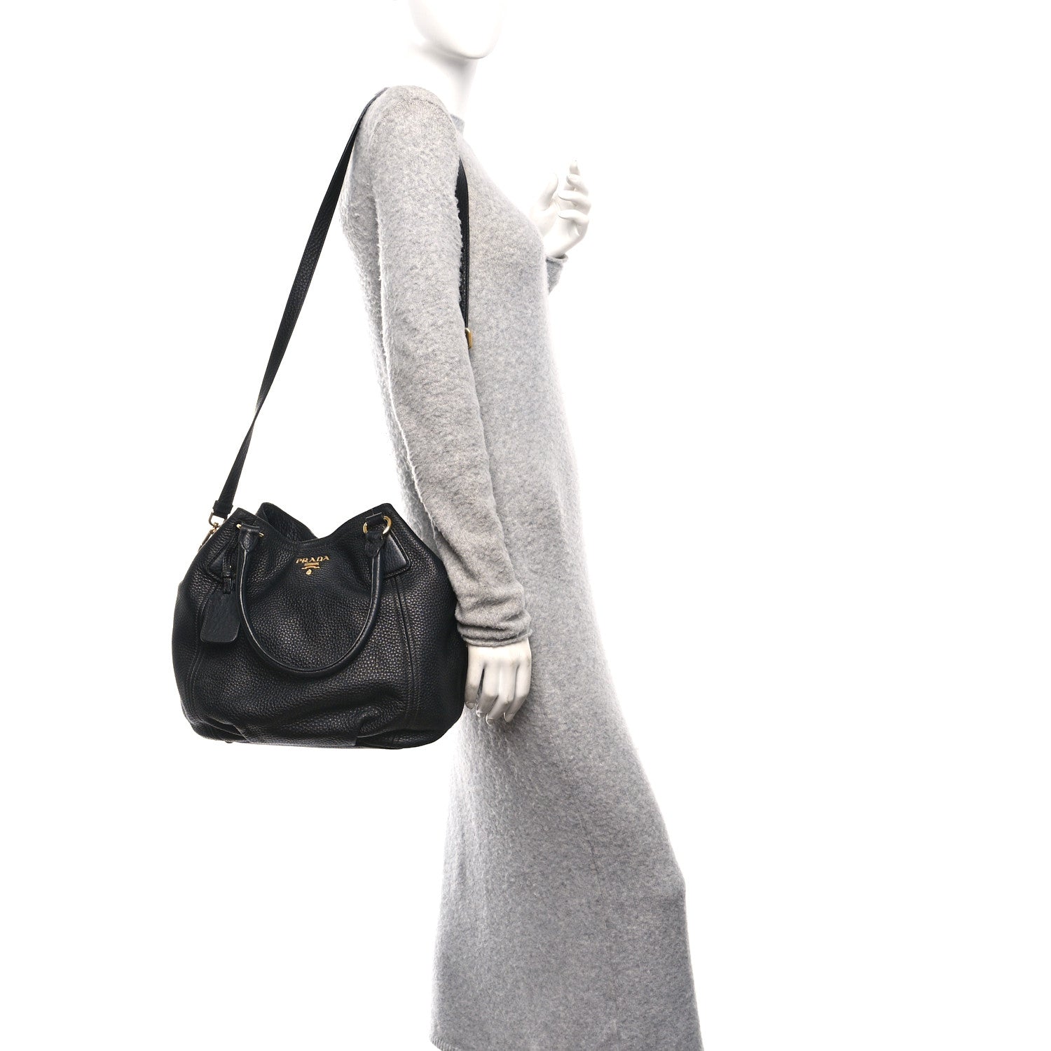 Vitello Daino Tote Black
