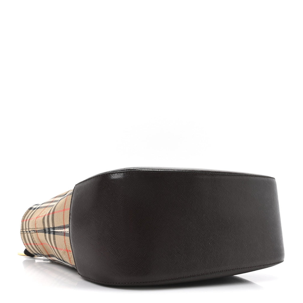 Haymarket Check Small Tote Dark Brown