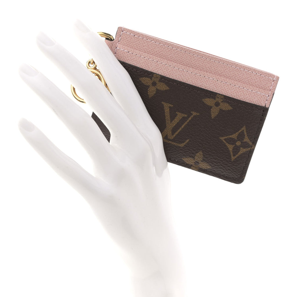 Monogram LV Charms  Holder Rose Ballerine