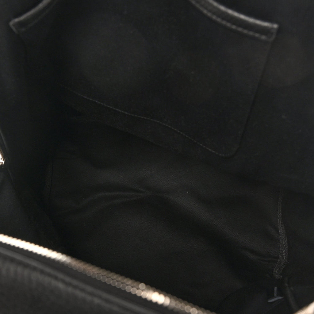 Heavy Grained Calfskin City Backpack Black