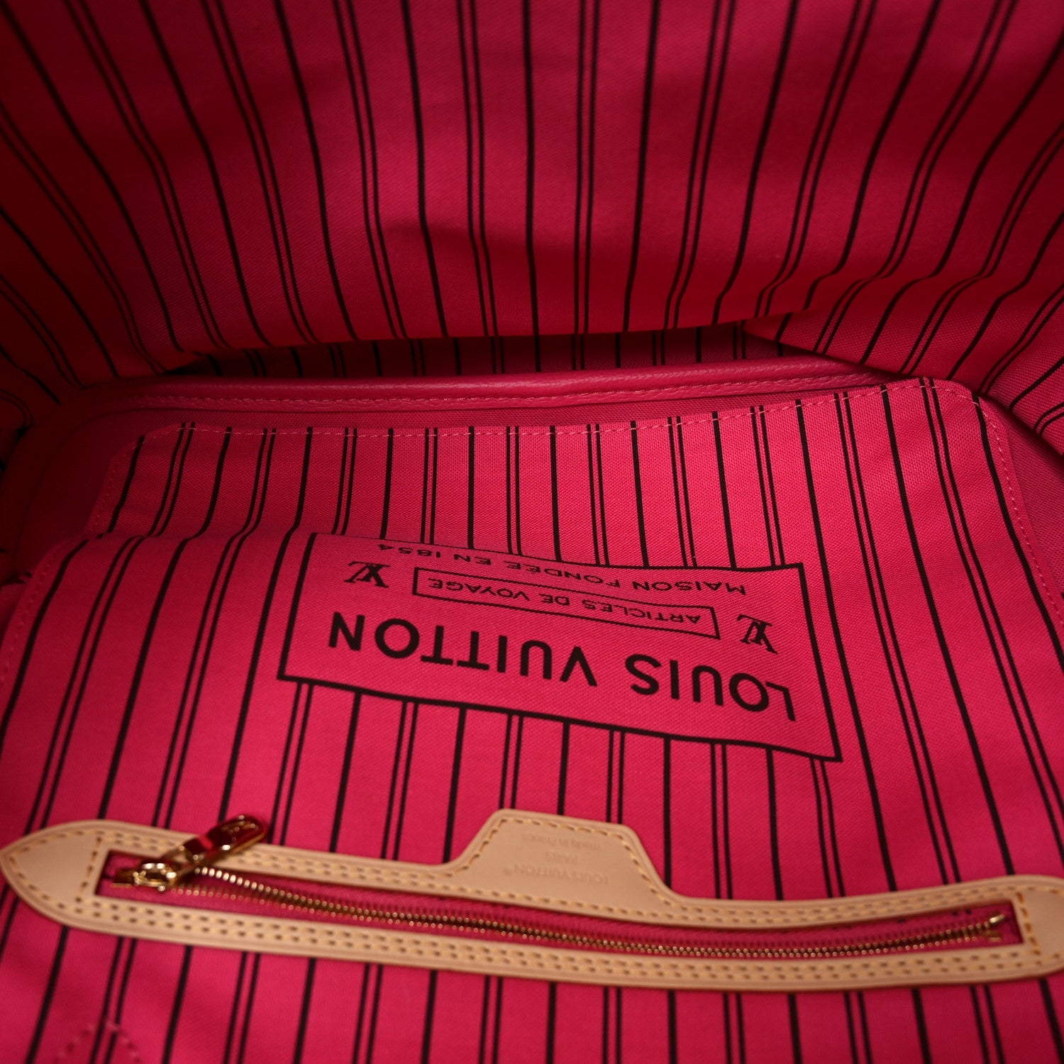 Monogram Inside Out Neverfull Bandouliere MM Rose Pondichery