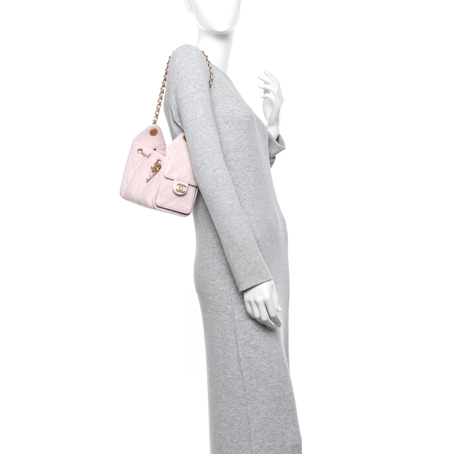 Caviar Quilted Mini Chanel 25 Handbag Light Pink