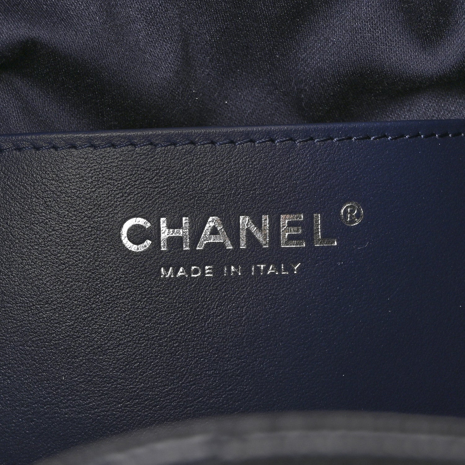 Metallic Caviar Quilted Mini Chanel 25 Handbag Dark Blue