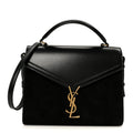 Kid Scamosciato Smooth Calfskin Medium Classic Monogram Cassandra Top Handle Black Rouge Legion