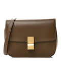 Box Calfskin Medium Classic Box Flap Bag Camel