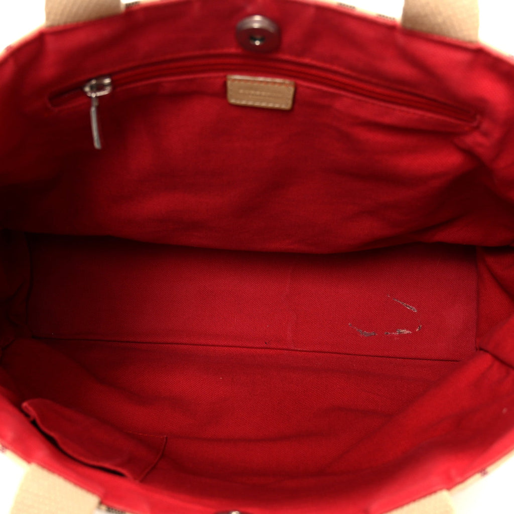Vintage Check Tote Red