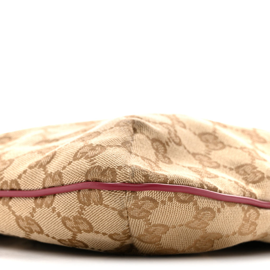 Monogram Web Small Flat Messenger Crossbody Pink Gold