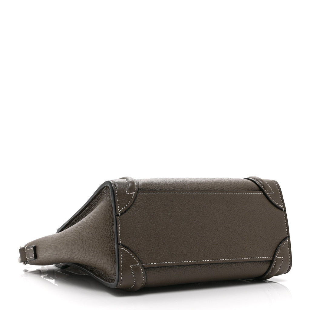 Drummed Calfskin Nano Luggage Souris