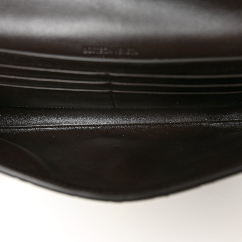 Nappa Intrecciato Long Andiamo Top Handle Clutch Fondant