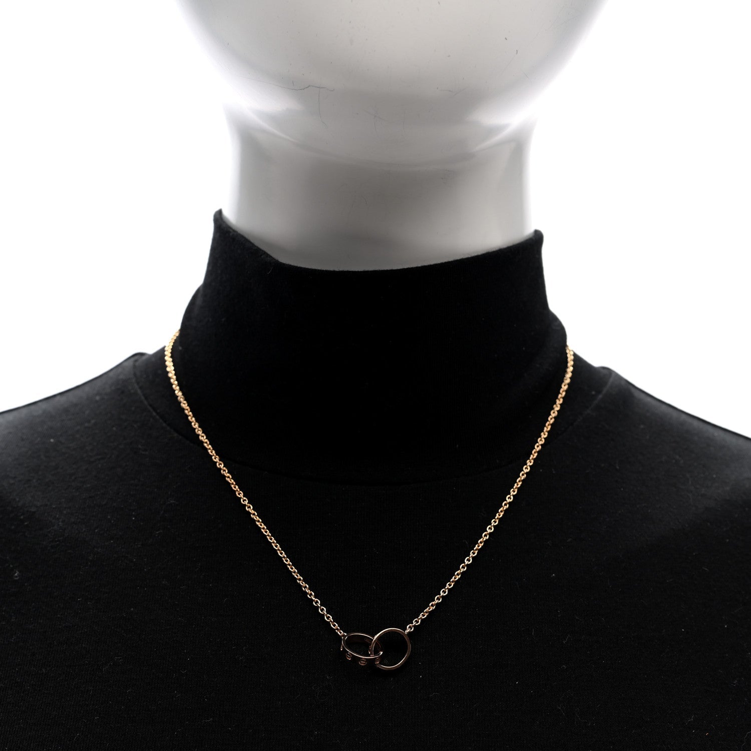18K Pink Gold Interlocking LOVE Necklace