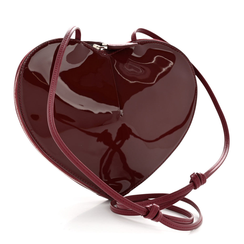 Patent Calfskin Le Coeur Bag Garnet Red
