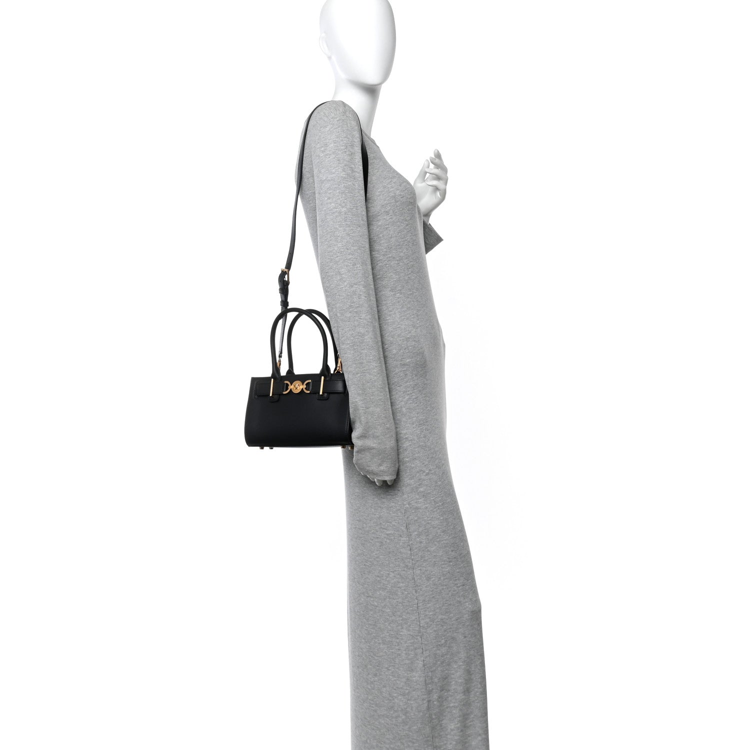 Calfskin Small Medusa '95 Tote Bag Black