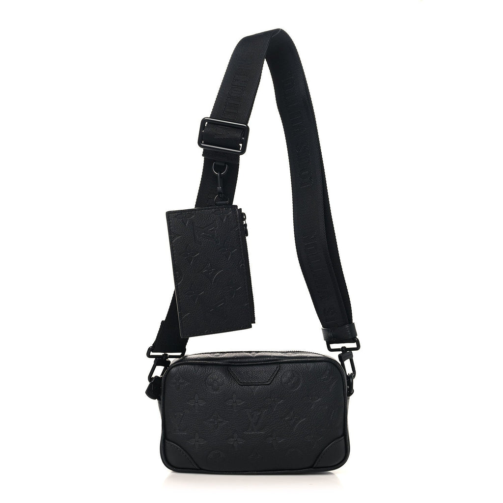 Calfskin Monogram Shadow Trocadero Wearable Wallet Black