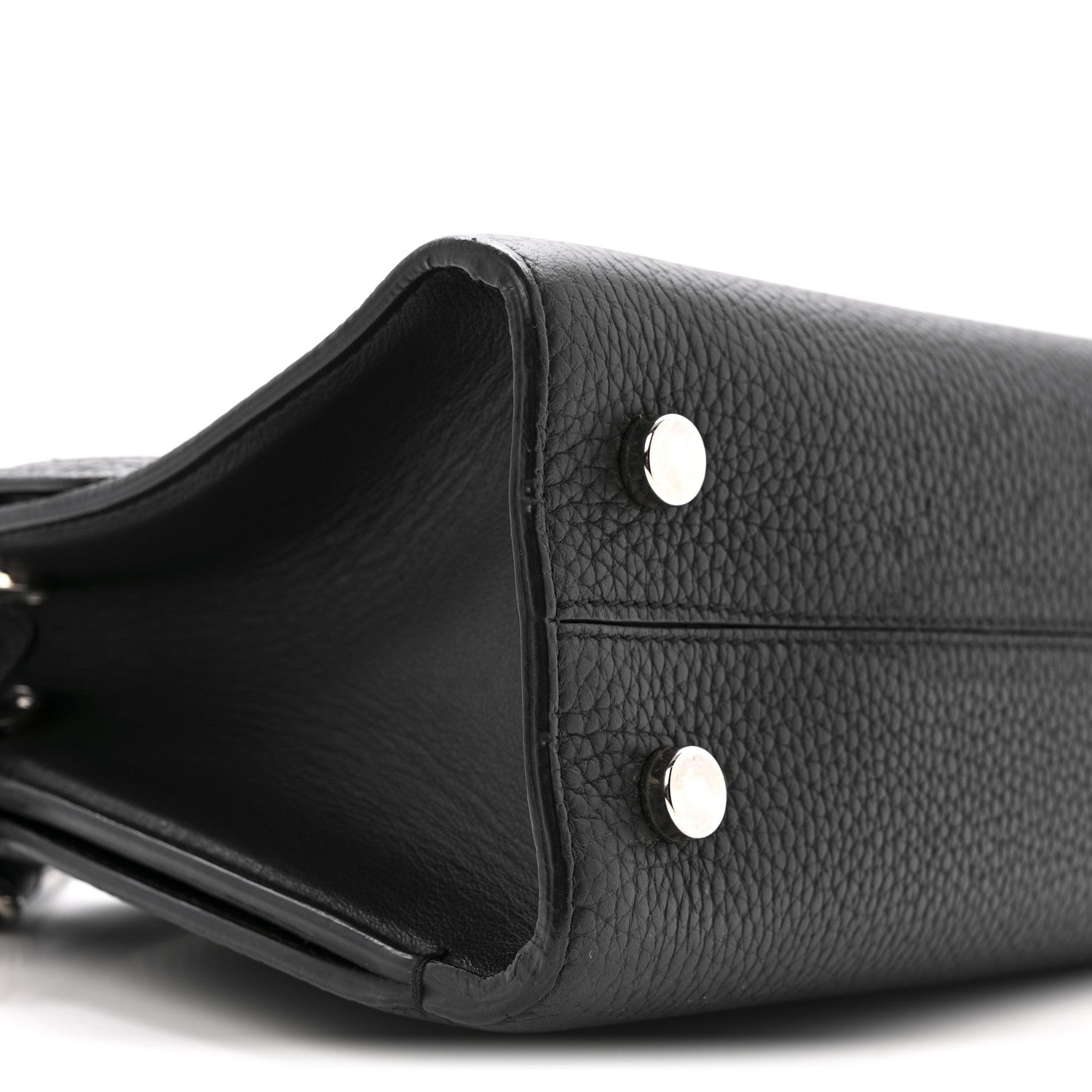 Grained Calfskin Mini Diorever Flap Black