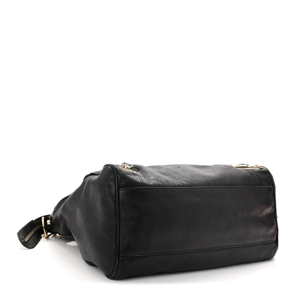 Chevre Gold Metallic Edge Hardware Velo Black