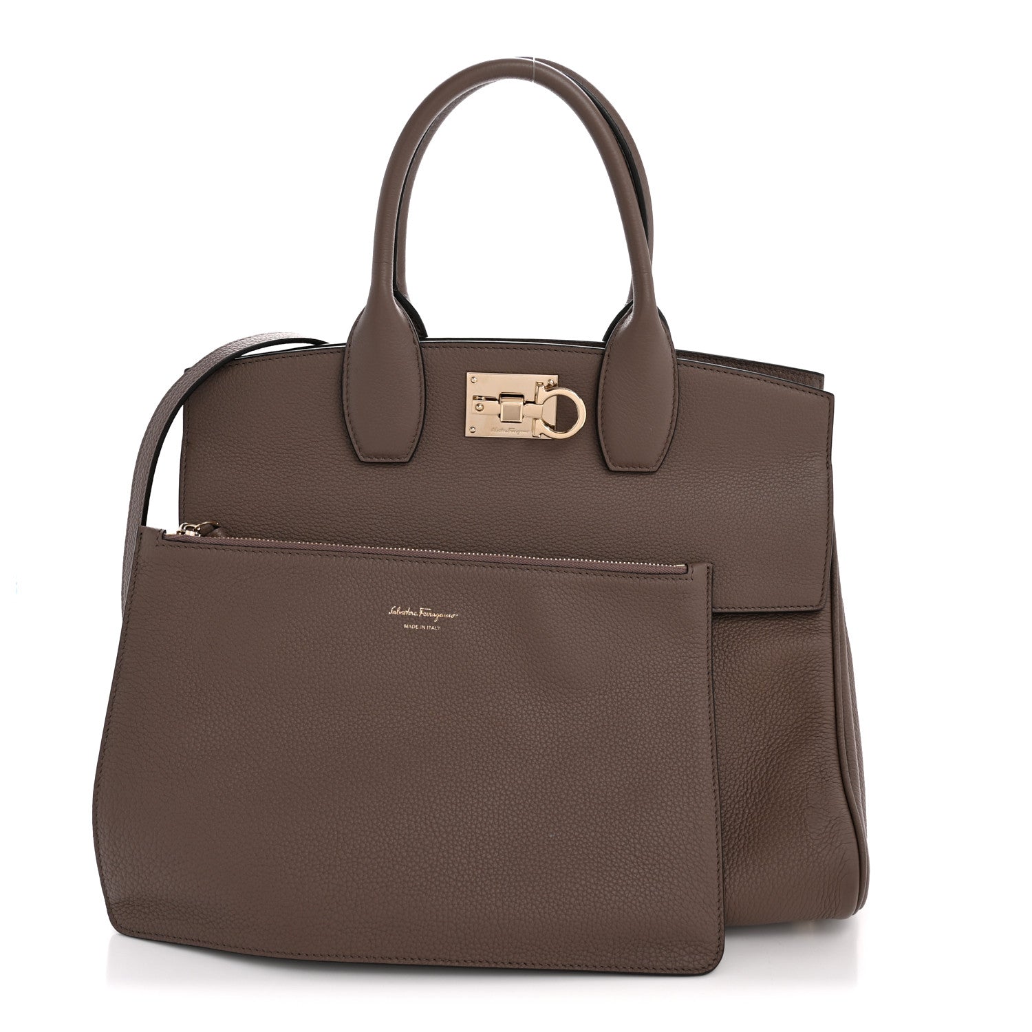 Calfskin Large Studio Bag Caraway Seed