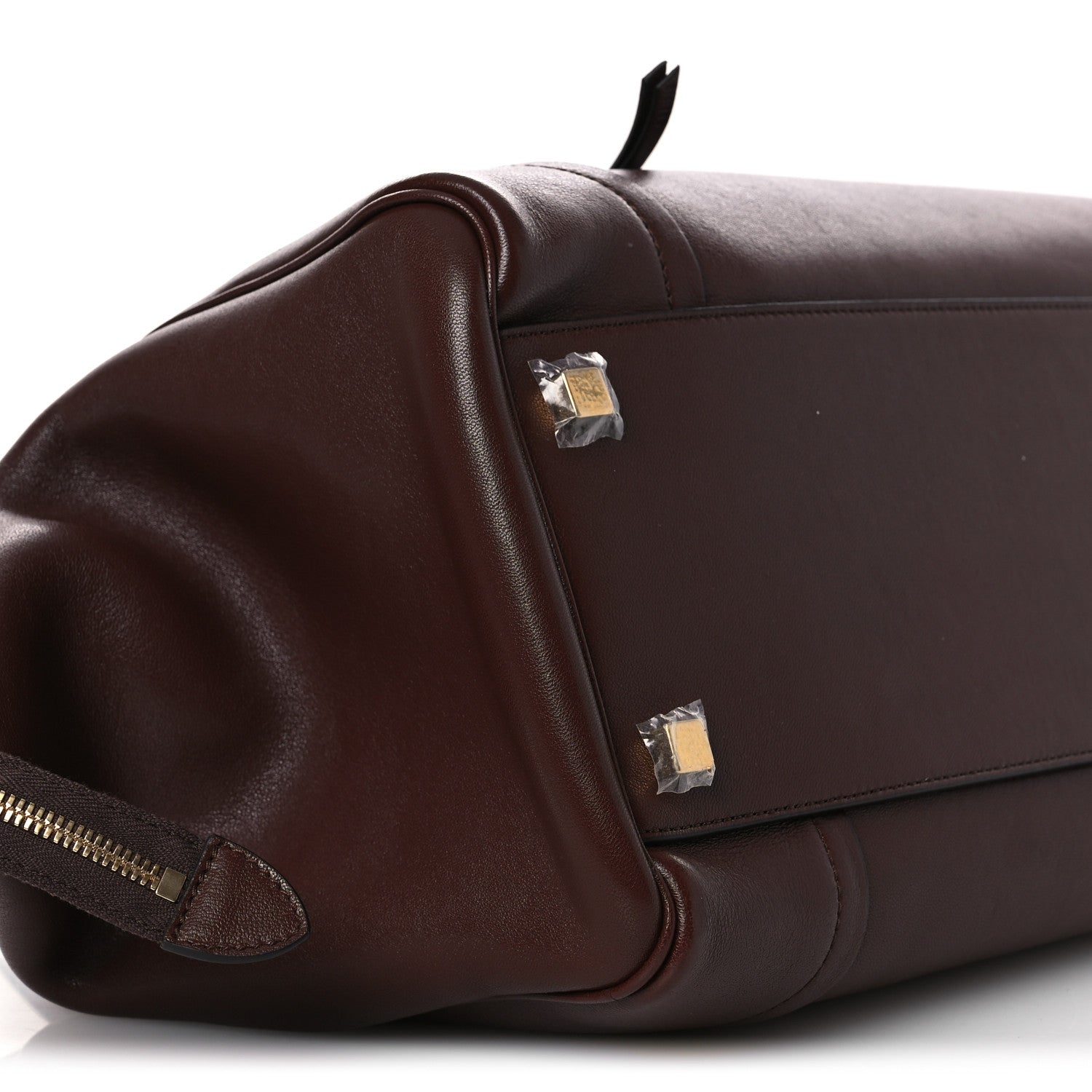 Supple Shiny Lambskin Medium New Luggage Brick