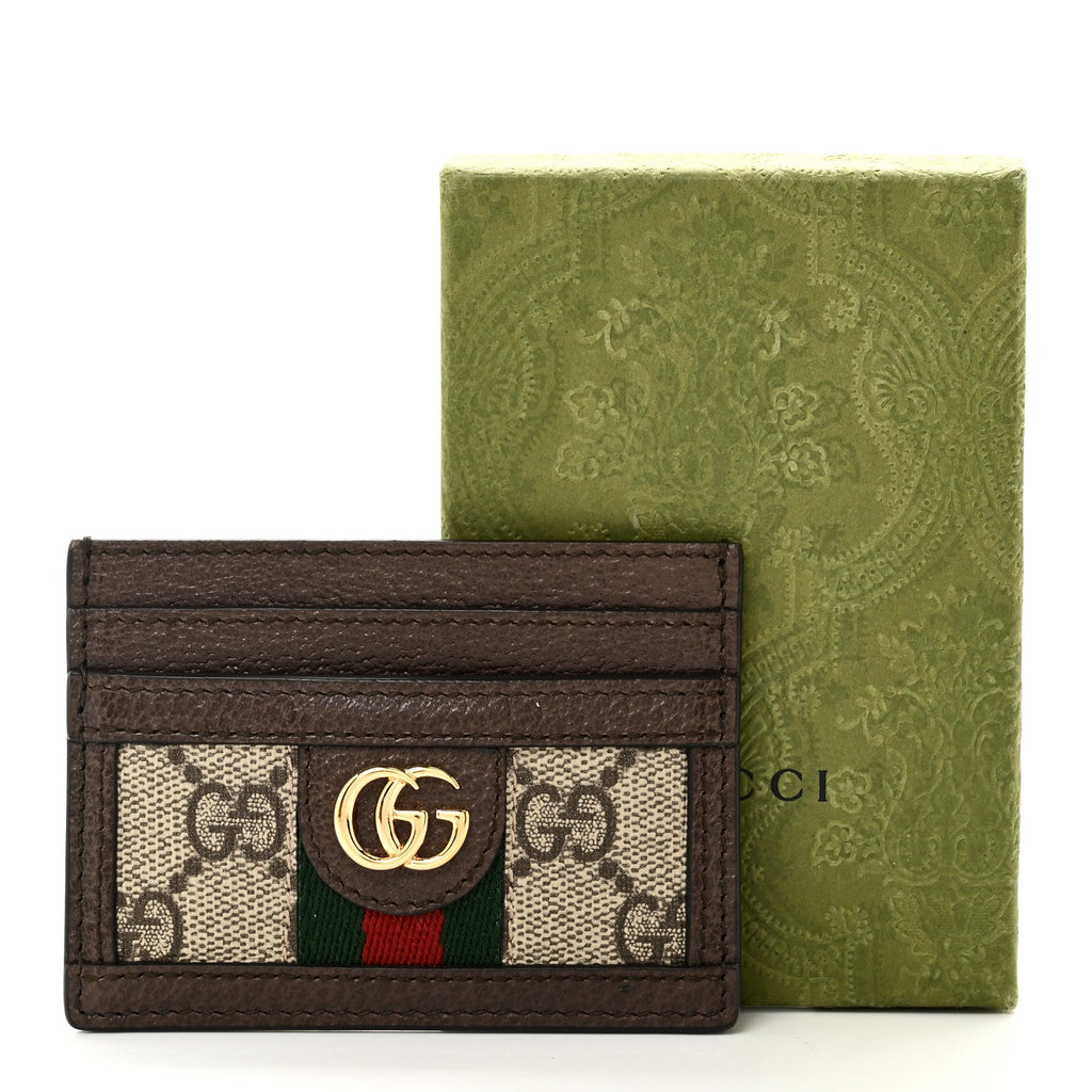 GG Supreme Monogram Ophidia  Holder Brown