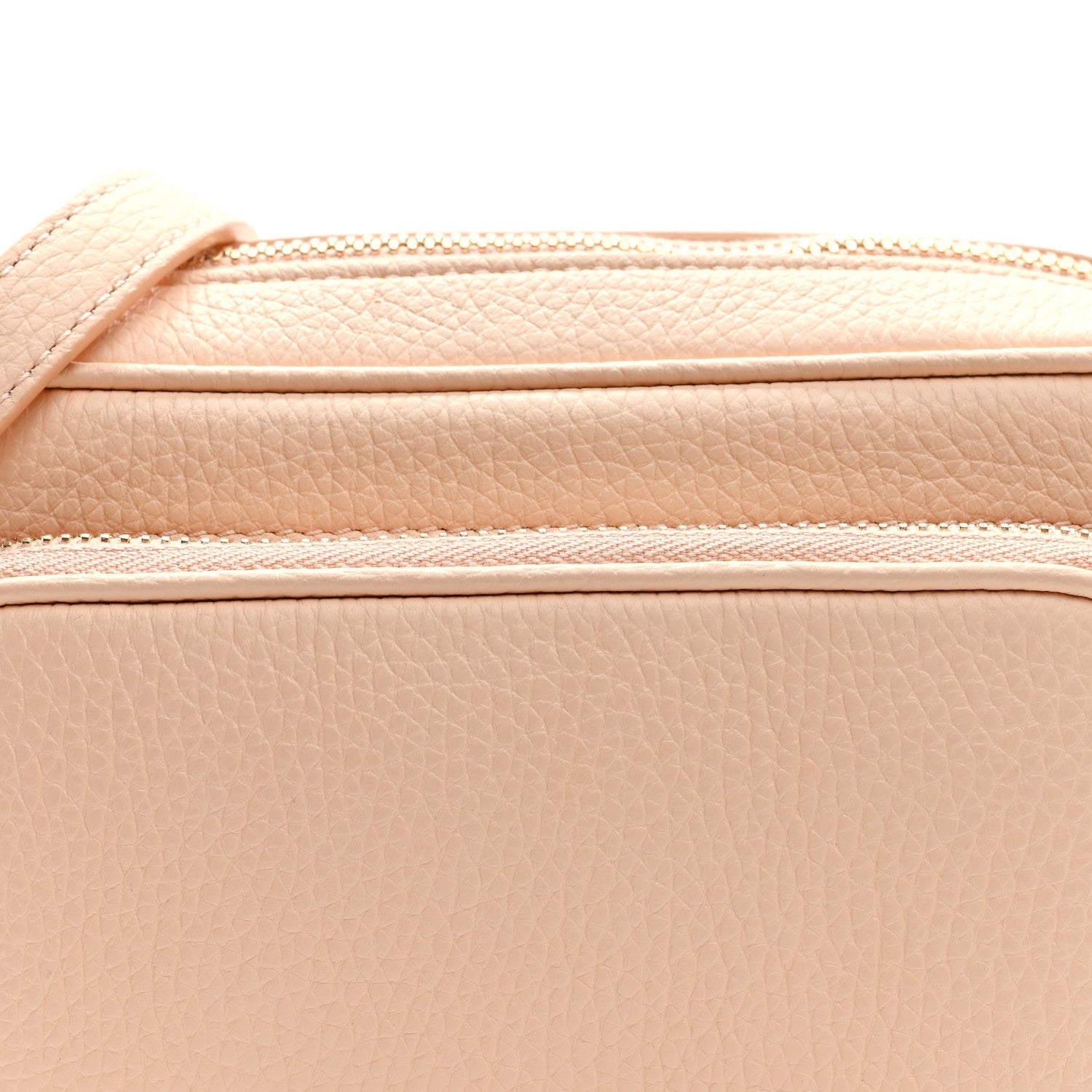 Grained Calfskin Small Camera Bag Peach Pink