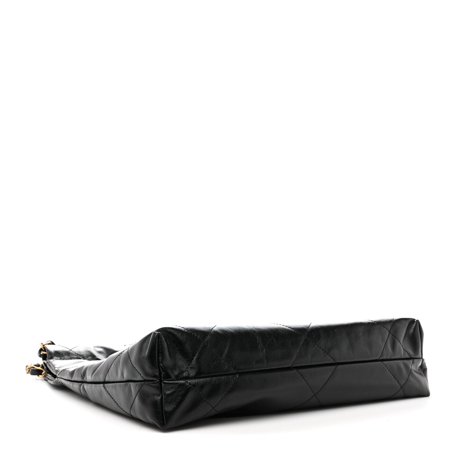 Shiny Calfskin Quilted Small Chanel 22 Black
