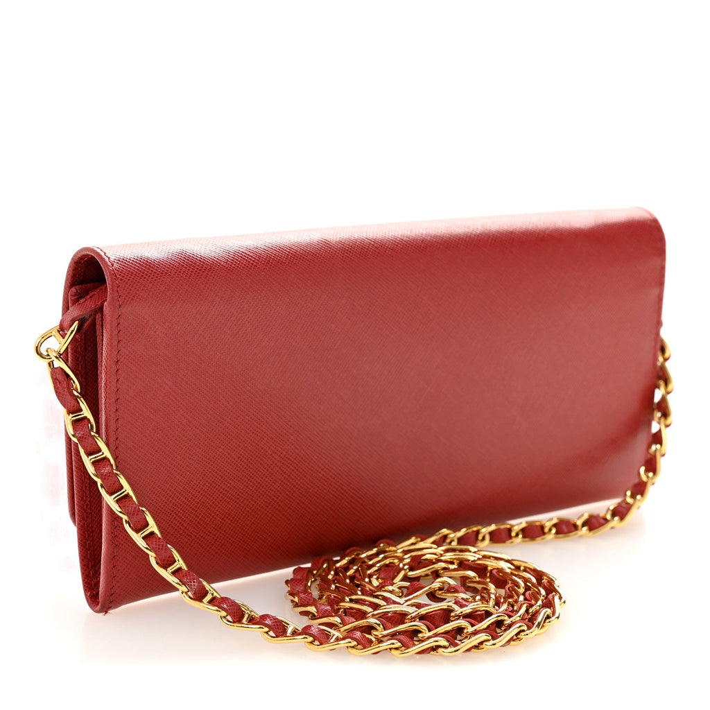 Saffiano Wallet on Chain Fuoco