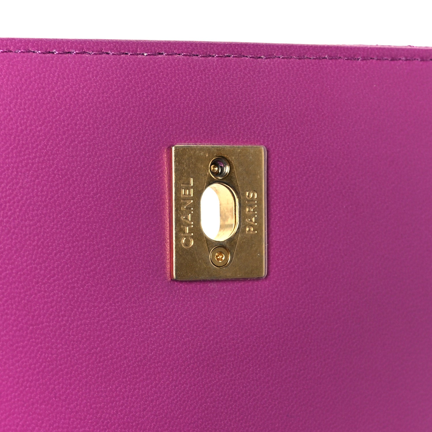 Caviar Quilted Mini Top Handle Flap Dark Pink