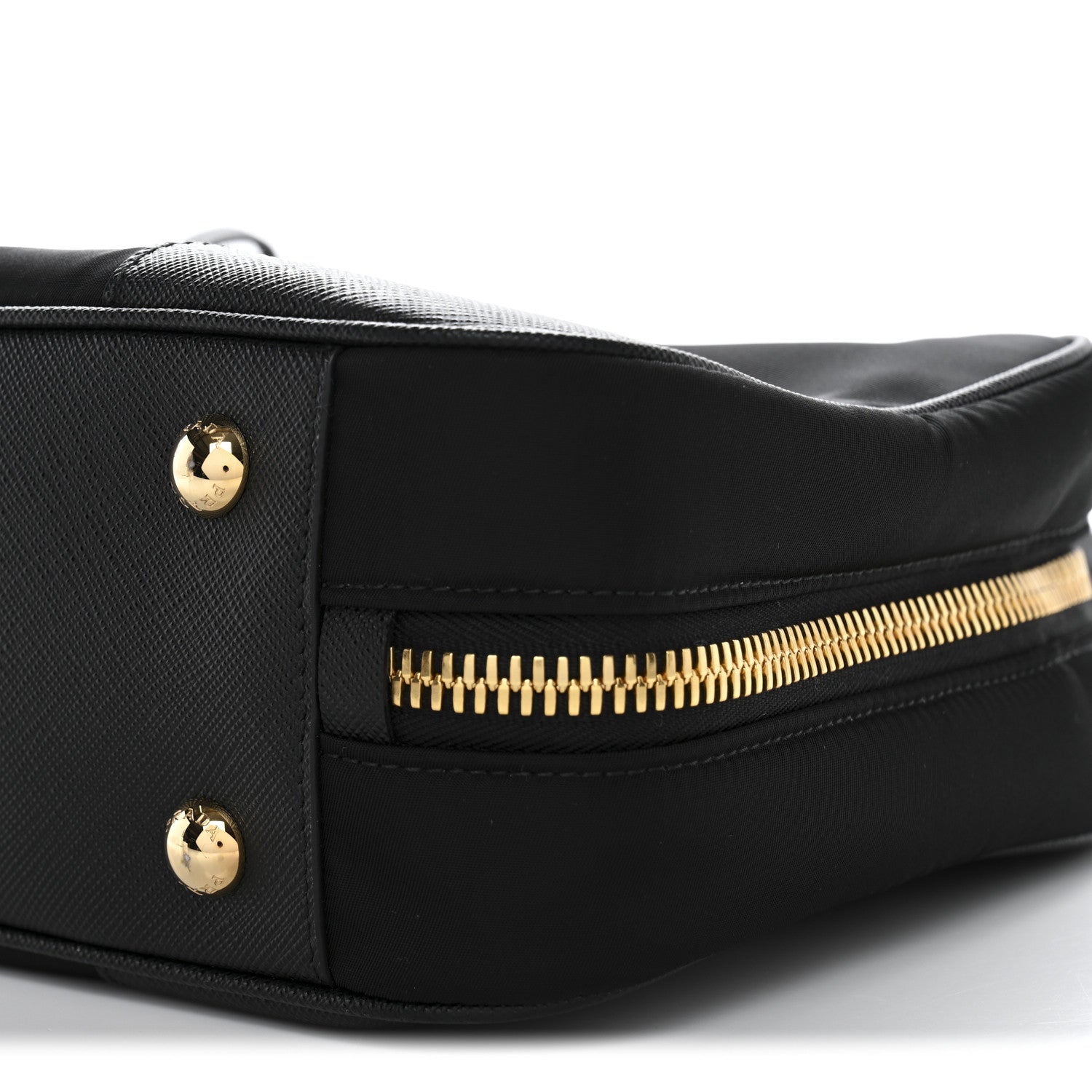 Re-Nylon Saffiano Medium Re-Edition 1978 Two Handle Bag Black
