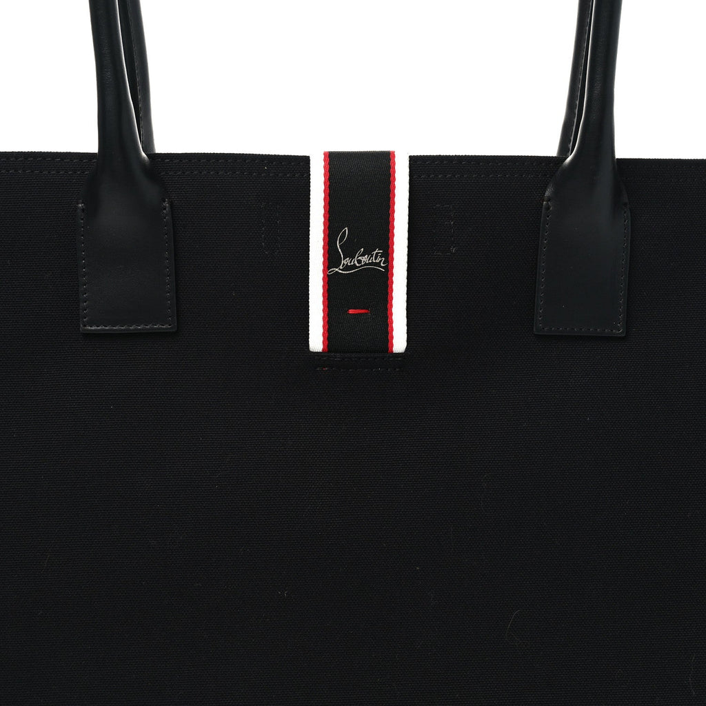 Linen Calfskin Extra Large Nastroloubi F.A.V.L. Tote Black