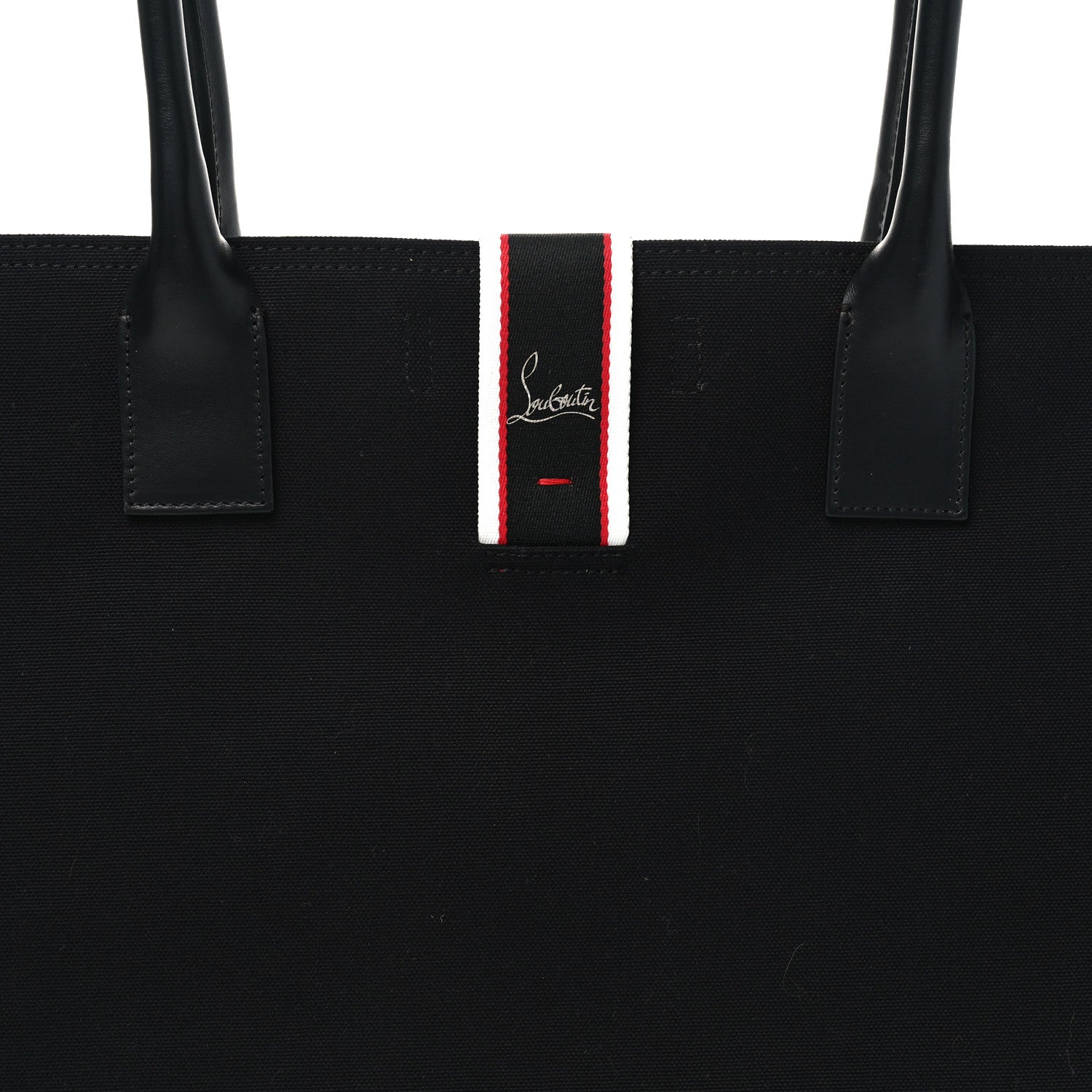 Linen Calfskin Extra Large Nastroloubi F.A.V.L. Tote Black