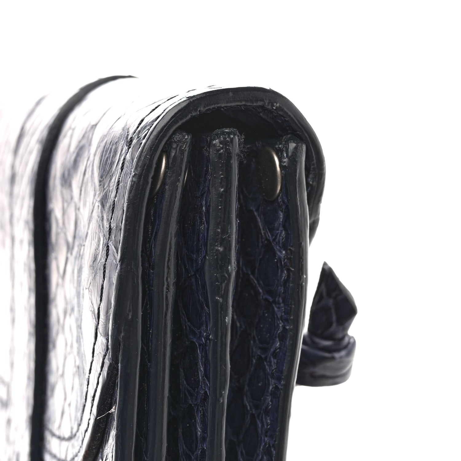 Snakeskin PS1 Pochette Clutch Blue
