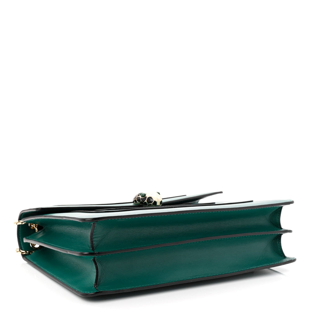 Calfskin Serpenti Forever Shoulder Bag Emerald Green