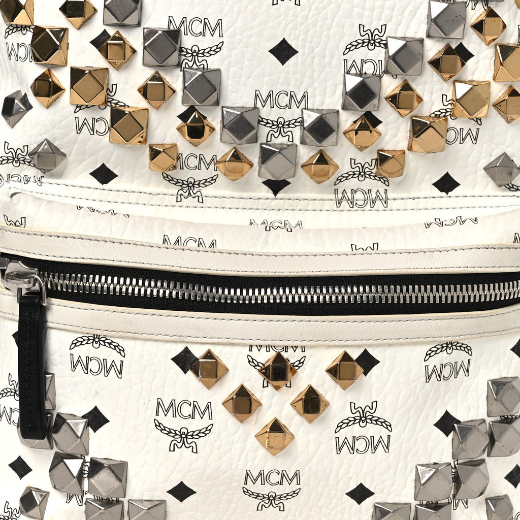Visetos Studded Medium Stark M Backpack White