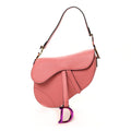 Grained Calfskin Saddle Bag Pink