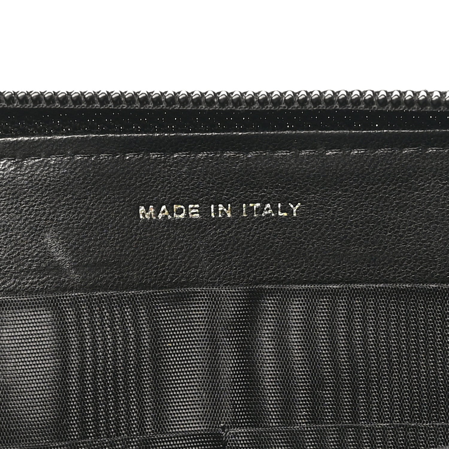 Caviar CC Timeless Large Zip Around Wallet Black