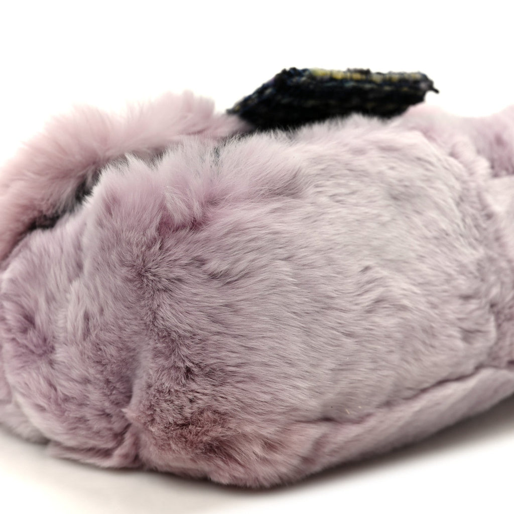 Rabbit Fur Tweed Small Fantasy Flap Lilac