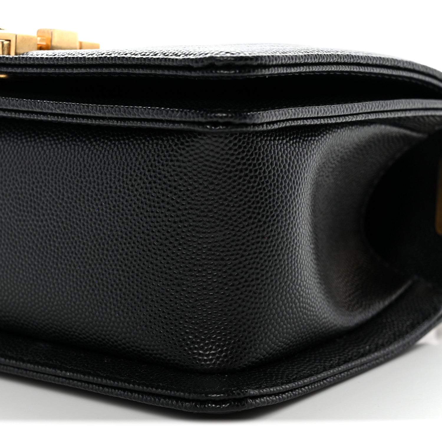 Caviar Quilted Small Boy Flap Black